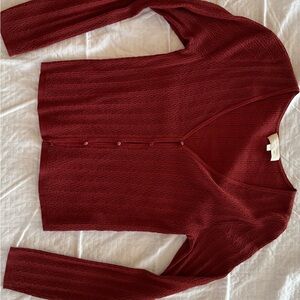 Sezane Deep Red Women's Cardigan